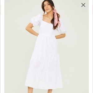 NWT Altar’d State white midi dress